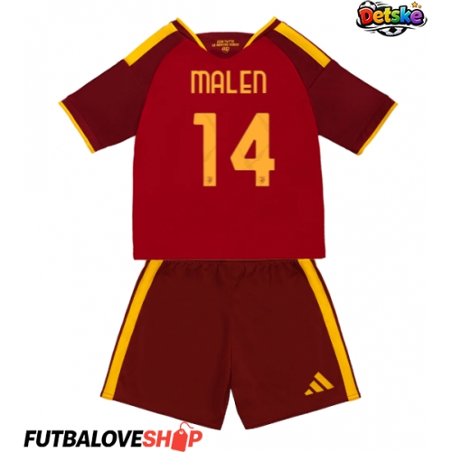 Dres AS Roma Donyell Malen #14 Domáci pre deti 2026-27 Krátky Rukáv (+ trenírky)